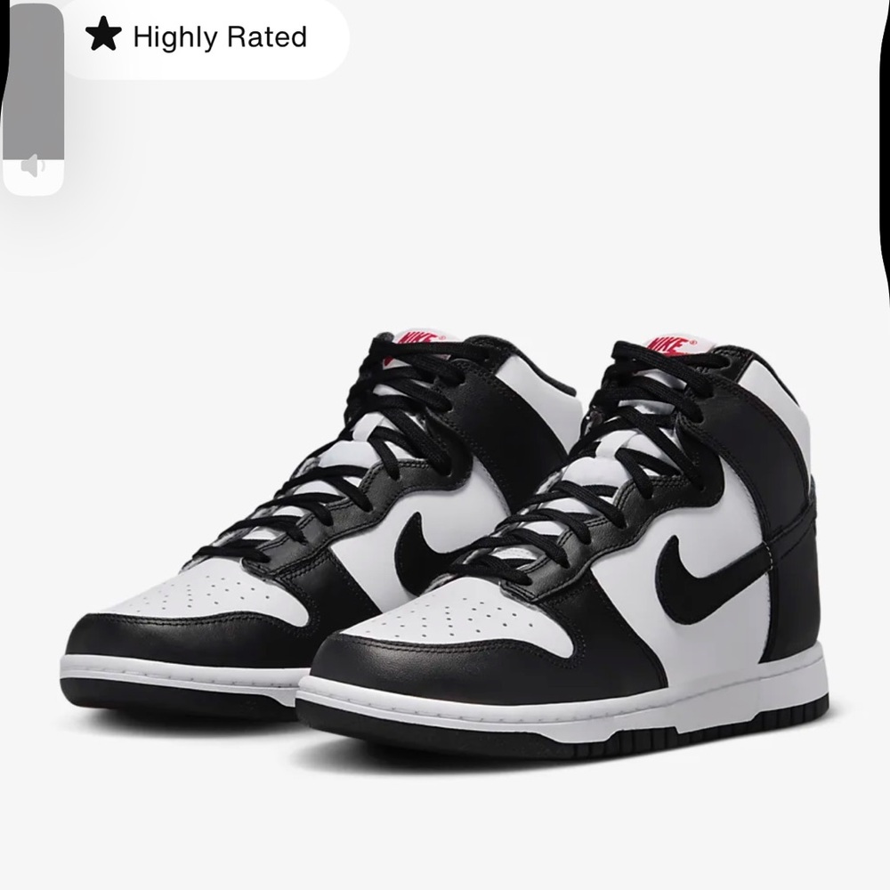Nike Black and White Dunk High Tops